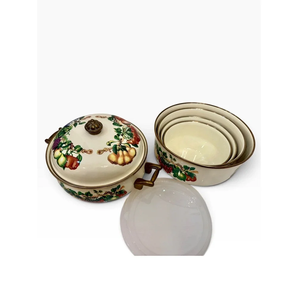 Vintage Tabletops Unlimited Kensington Garden Cookware with Lids Set